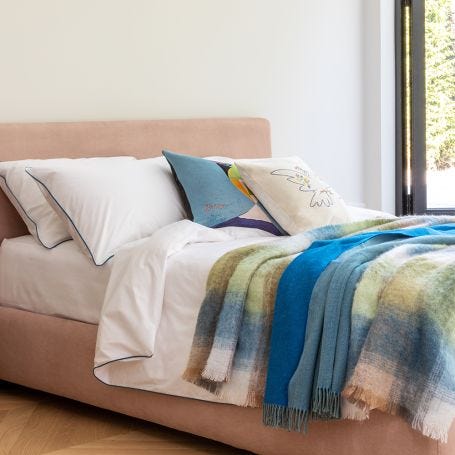 Two Tone Throw Cobalt 150 x 180cm