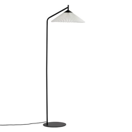 Pleated Floor Lamp Black/White