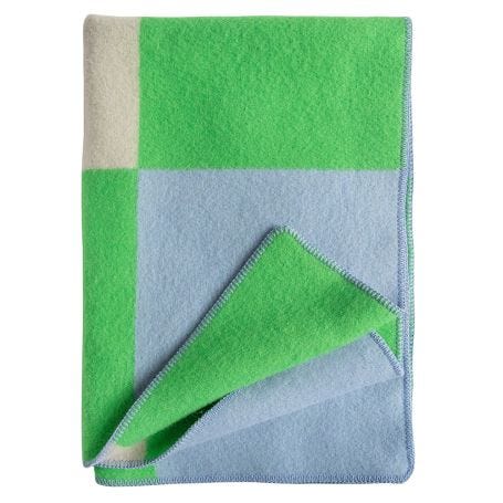 Pop Wool Throw Green 130 x 200cm