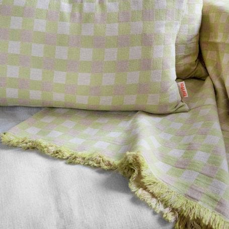 Poppy Merino Throw Green 130 x 170cm