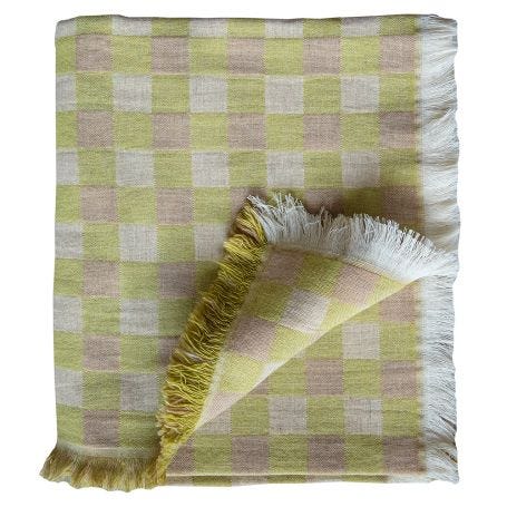 Poppy Merino Throw Green 130 x 170cm