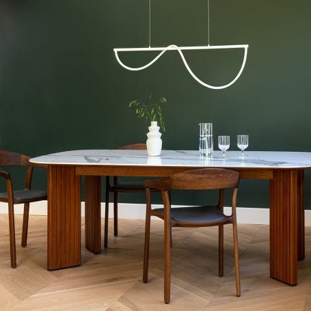 Wave LED Long Pendant Light