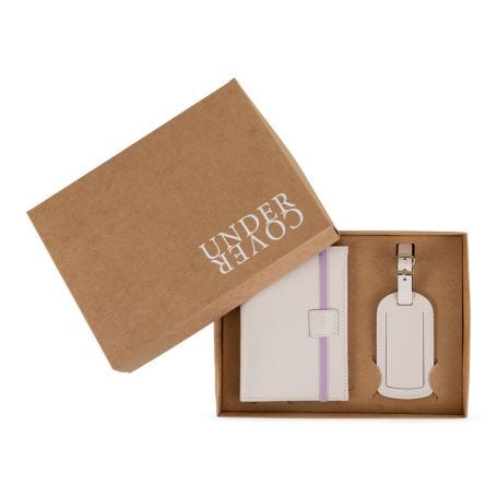 Rosebud and Lilac Luggage Tag and Passport Set