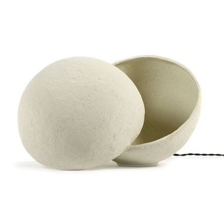 Earth Table Lamp White Round
