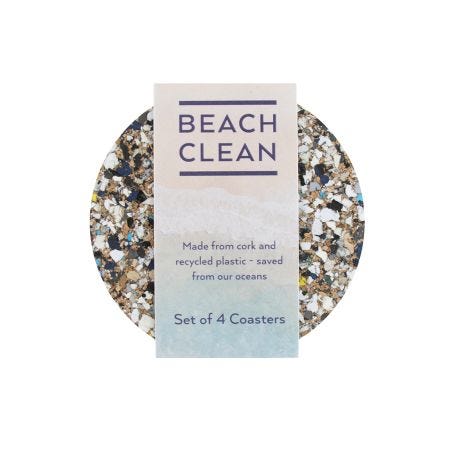 Beach Clean Round Coaster Set of 4
