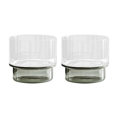 Rye Smoke Short Tumbler Glasses Set of 2