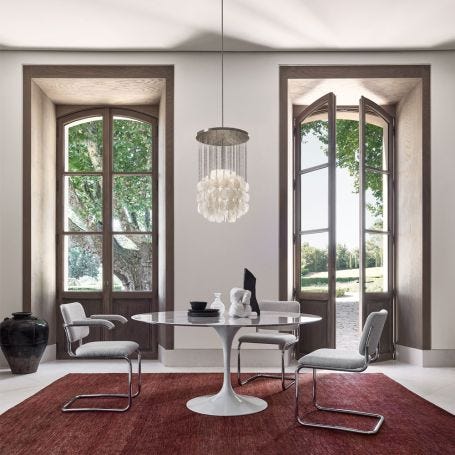 Saarinen Round Dining Table with White Base