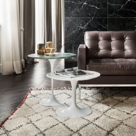 Saarinen Side Table with White Base