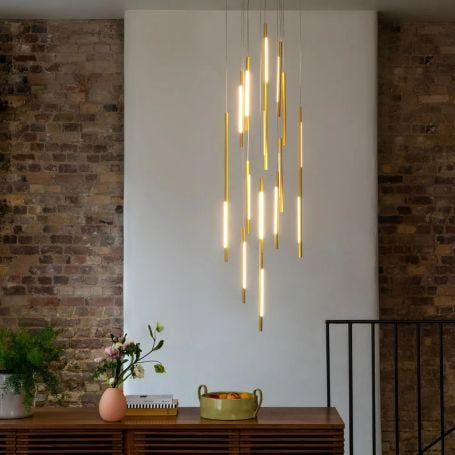 Saber LED Chandelier 12 Light Cluster Pendant