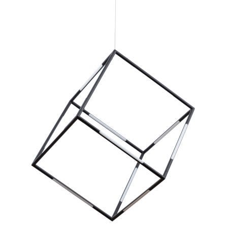 Saber LED Cube Pendant Light Black
