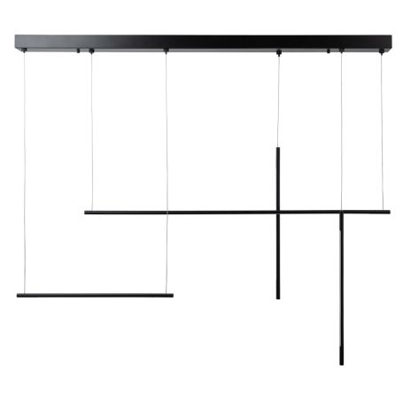 Saber LED Long Chandelier Black