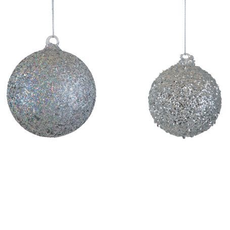 Sequin Ball Decoration in Silver