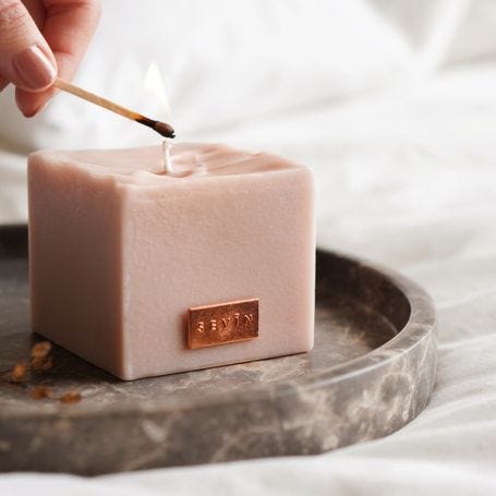 Porcelain White Scented Candle Small