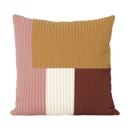 Shay Quilt Cushion Mustard 50 x 50cm