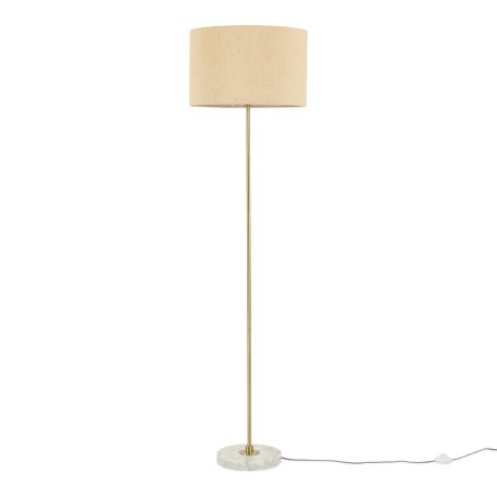 Simple Stick Floor Lamp White Marble Base With Shade
