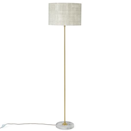 Simple Stick Floor Lamp Base Only White Marble
