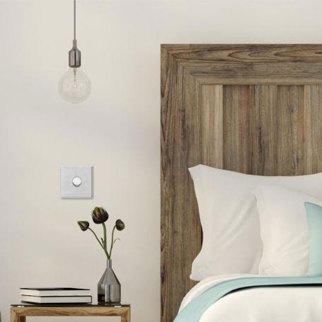 Single LED Dimmer Switch Satin Stainless Steel