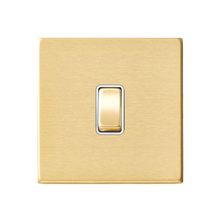 Single Rocker Switch Satin Brass