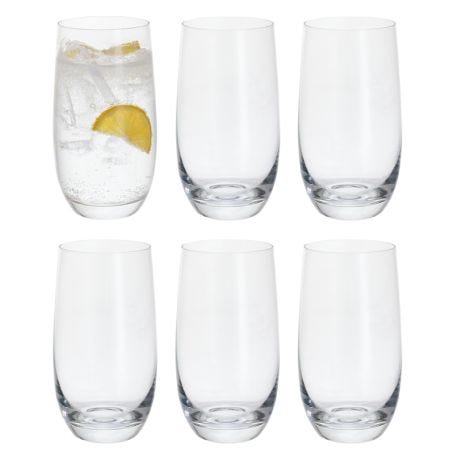 Six Highball Glasses Set of 6