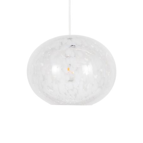 Speckled Glass Easyfit Pendant Light White