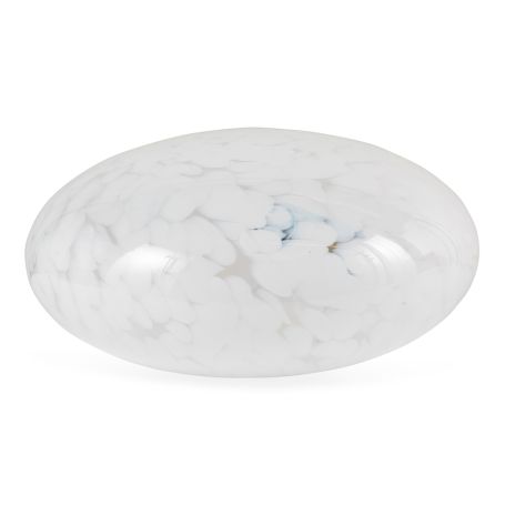 Speckled Glass Table Lamp White