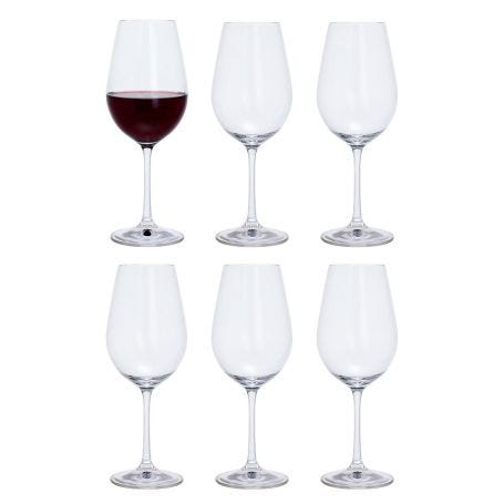 Six Red Wine Glasses Set of 6