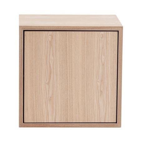 Stacked Storage System Module in Oak Medium with Door