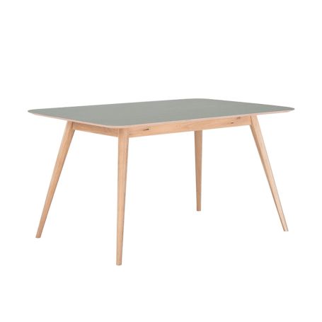 Stafa Table Dark Olive Linoleum 140x90x75cm