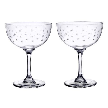 Champagne Saucers Stars Set of 2