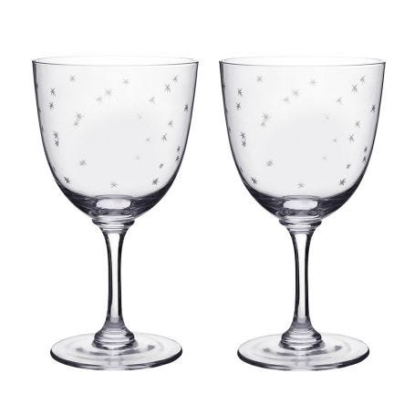 Wine Glasses Stars Set of 2