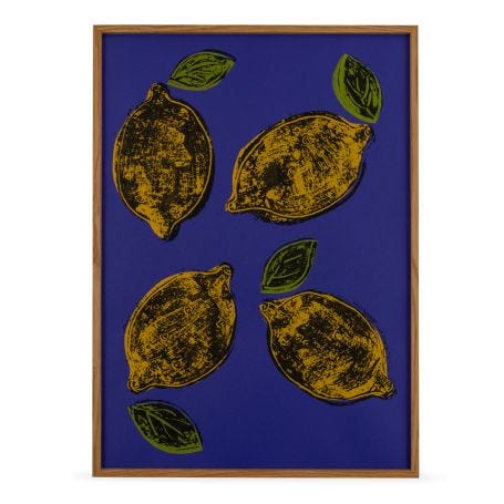 Frutteto Limone on Blue Print 50 x 70cm