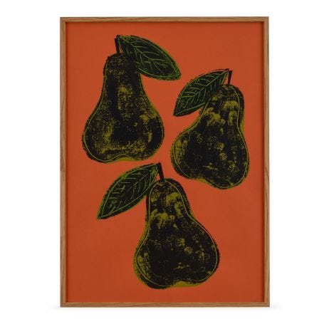 Frutetto Pere on Rust Print 50 x 70cm
