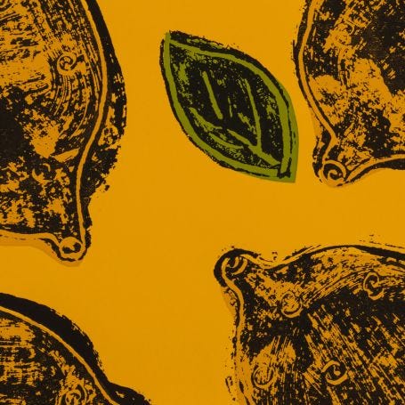 Frutteto Limone on Yellow Print 50 x 70cm