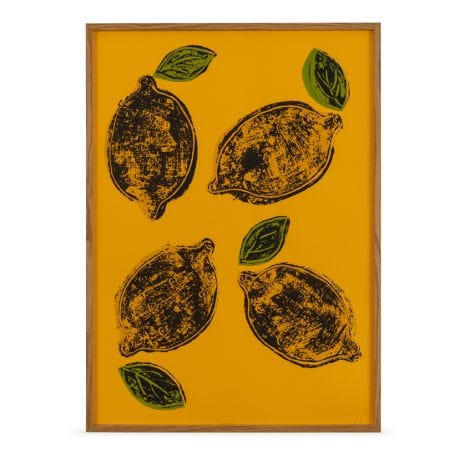 Frutteto Limone on Yellow Print 50 x 70cm