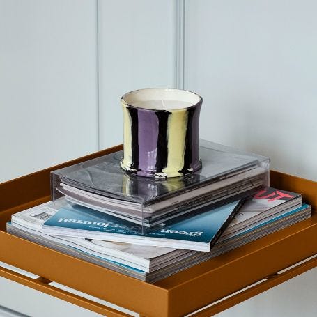 Stripe Scented Candle Fig Leaf
