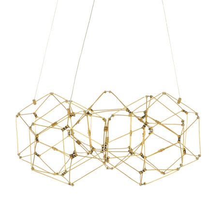 Supernova LED Oval Pendant Light Brass