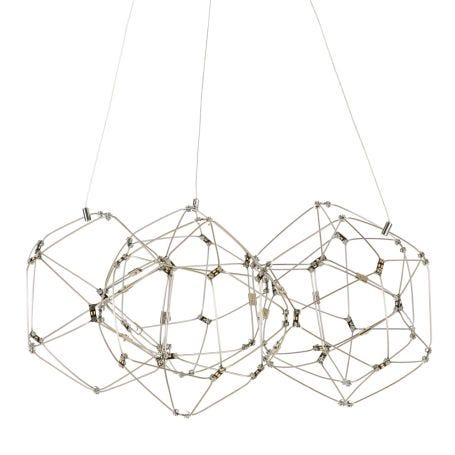 Supernova LED Oval Pendant Light Steel