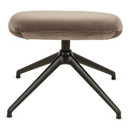 Sweep Swivel Footstool Velvet Mink