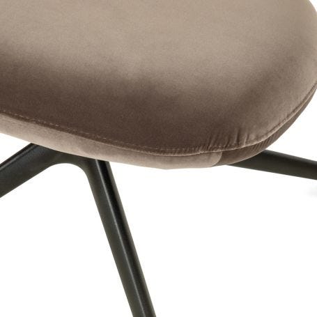 Sweep Swivel Footstool Velvet Mink