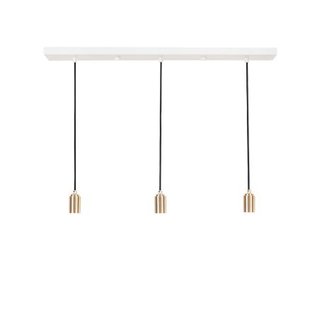 Linear Triple Pendant Canopy with Brass Fittings