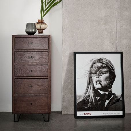 Brunel Tall Chest Dark Wood
