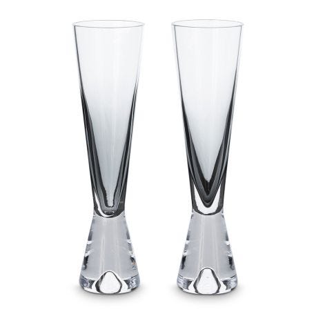 Tank Champagne Glasses Set of 2 Black