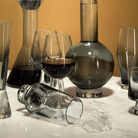 Tank High Ball Glasses Set of 2 Black