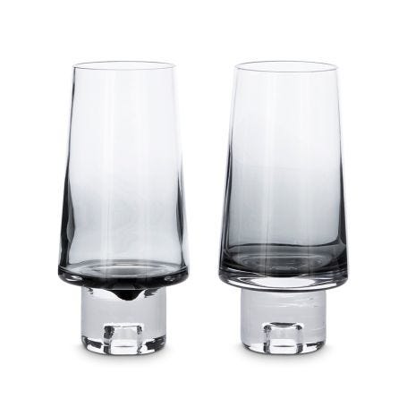 Tank High Ball Glasses Set of 2 Black