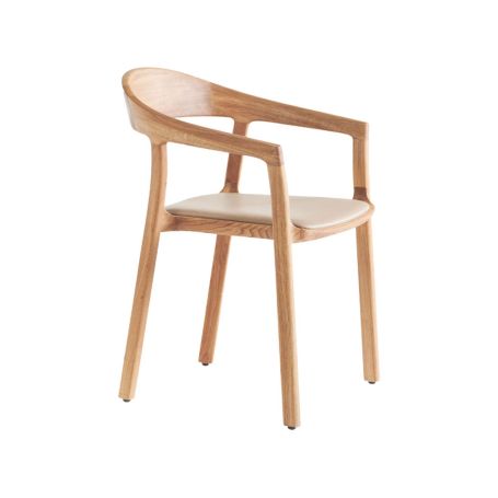 Tara Armchair Oak Seat Select Leather 710