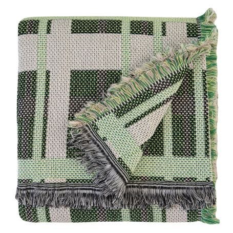 Tradition Recycled Cotton Throw Green 130 x 170cm
