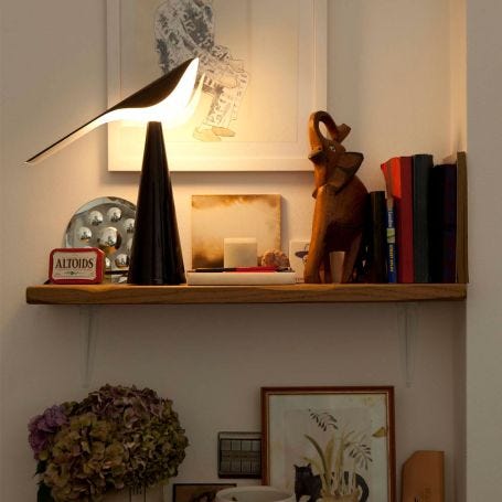 Tiki Table Lamp Black