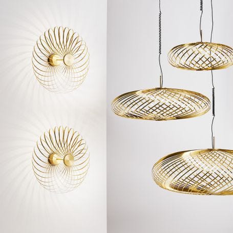 Spring LED Surface Light Brass