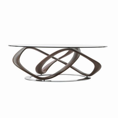 Infinity Coffee Table 120cm, Canaletta Walnut