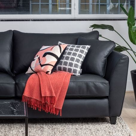 Two Tone Merino Throw Terracotta Red 150 x 180cm